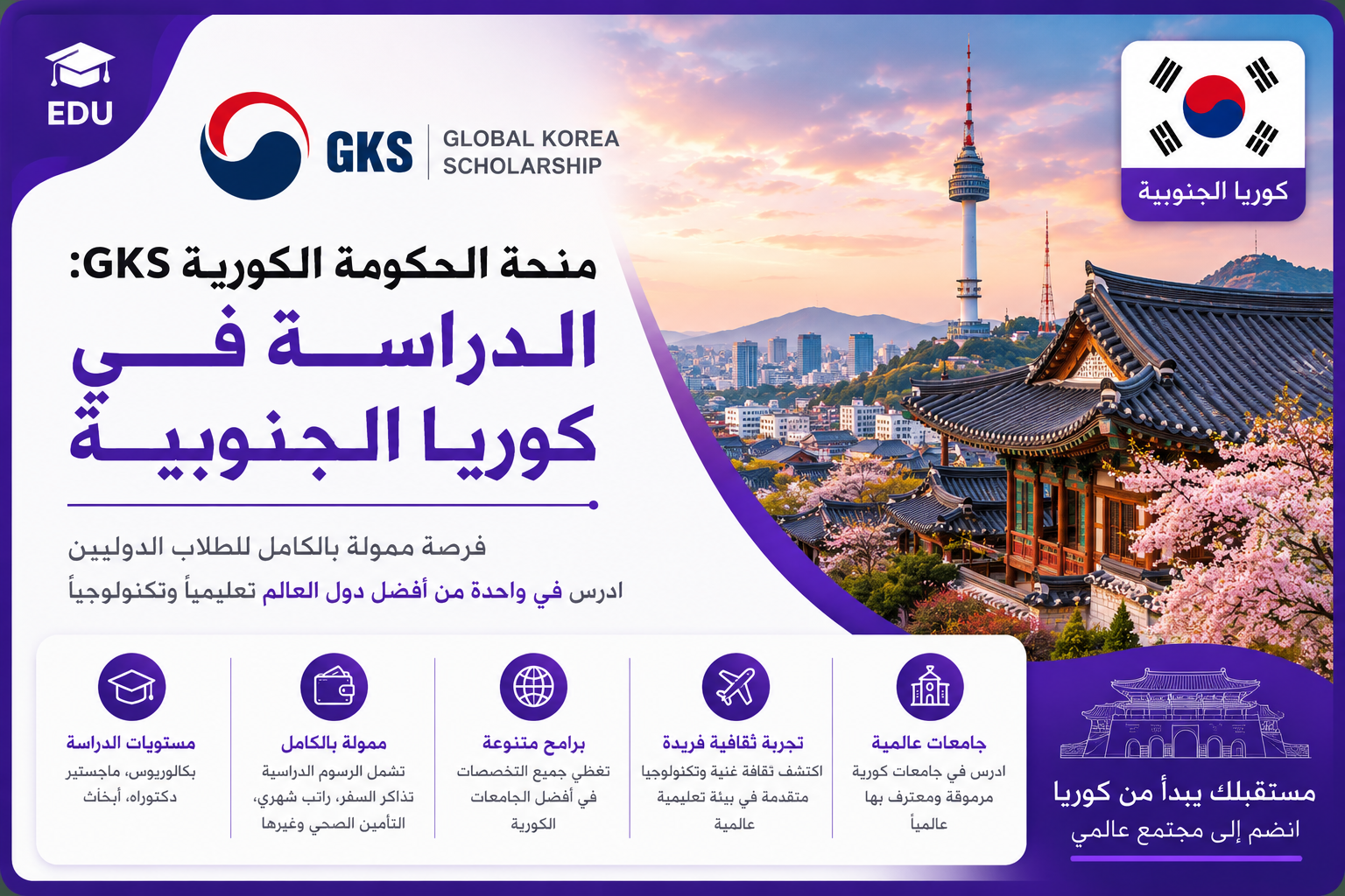 منحة الحكومة الكورية GKS: الدراسة في كوريا الجنوبية