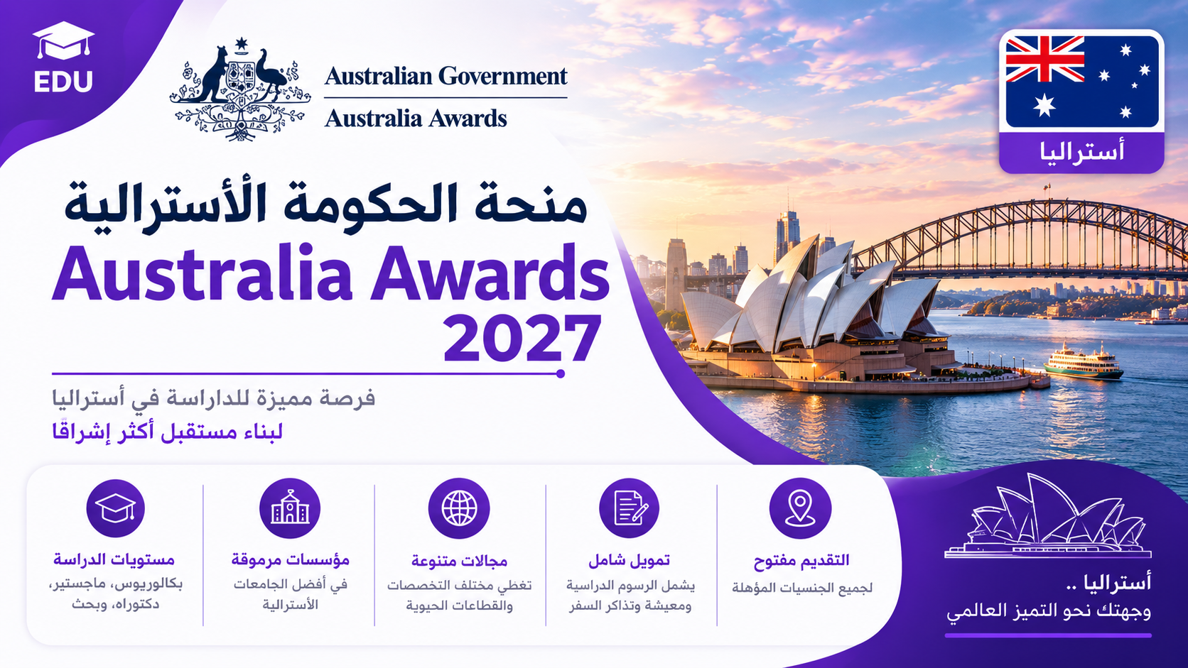 منحة الحكومة الأسترالية Australia Awards 2027