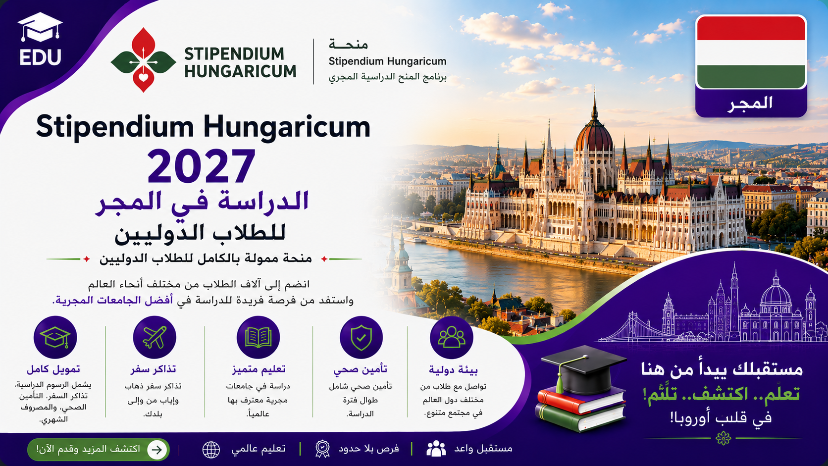 منحة Stipendium Hungaricum 2027: الدراسة في المجر للطلاب الدوليين