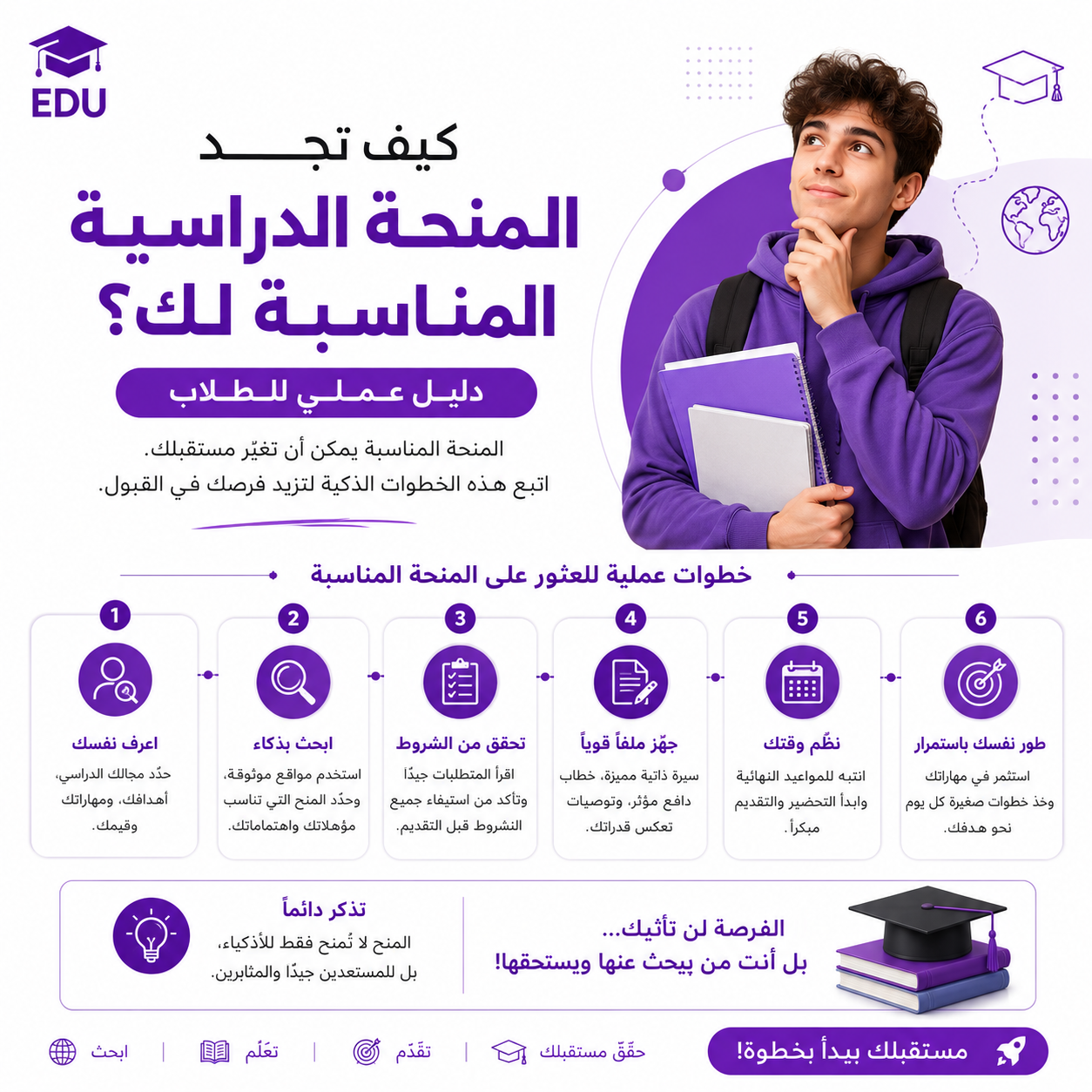 كيف تجد المنحة الدراسية المناسبة لك؟ دليل عملي للطلاب